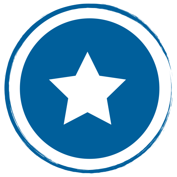 blue circle with star