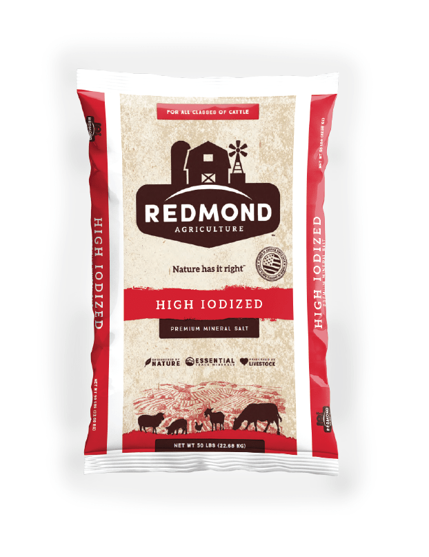 Redmond High Iodized Premium Mineral Salt 50 lb Bag