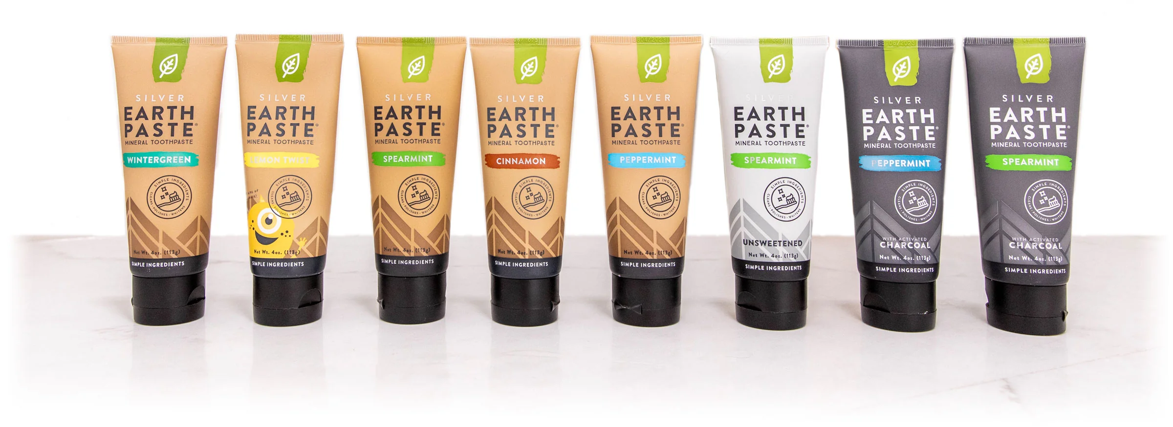 Redmond Earth Paste product line and flavors.